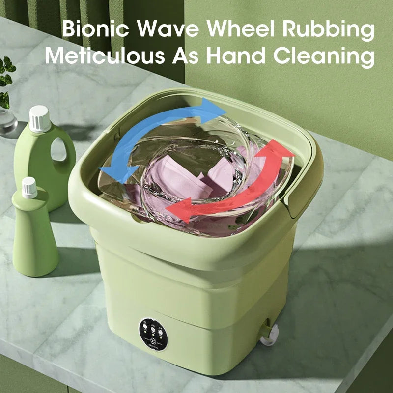 Mini Folding Washing Machine with Dryer Bucket