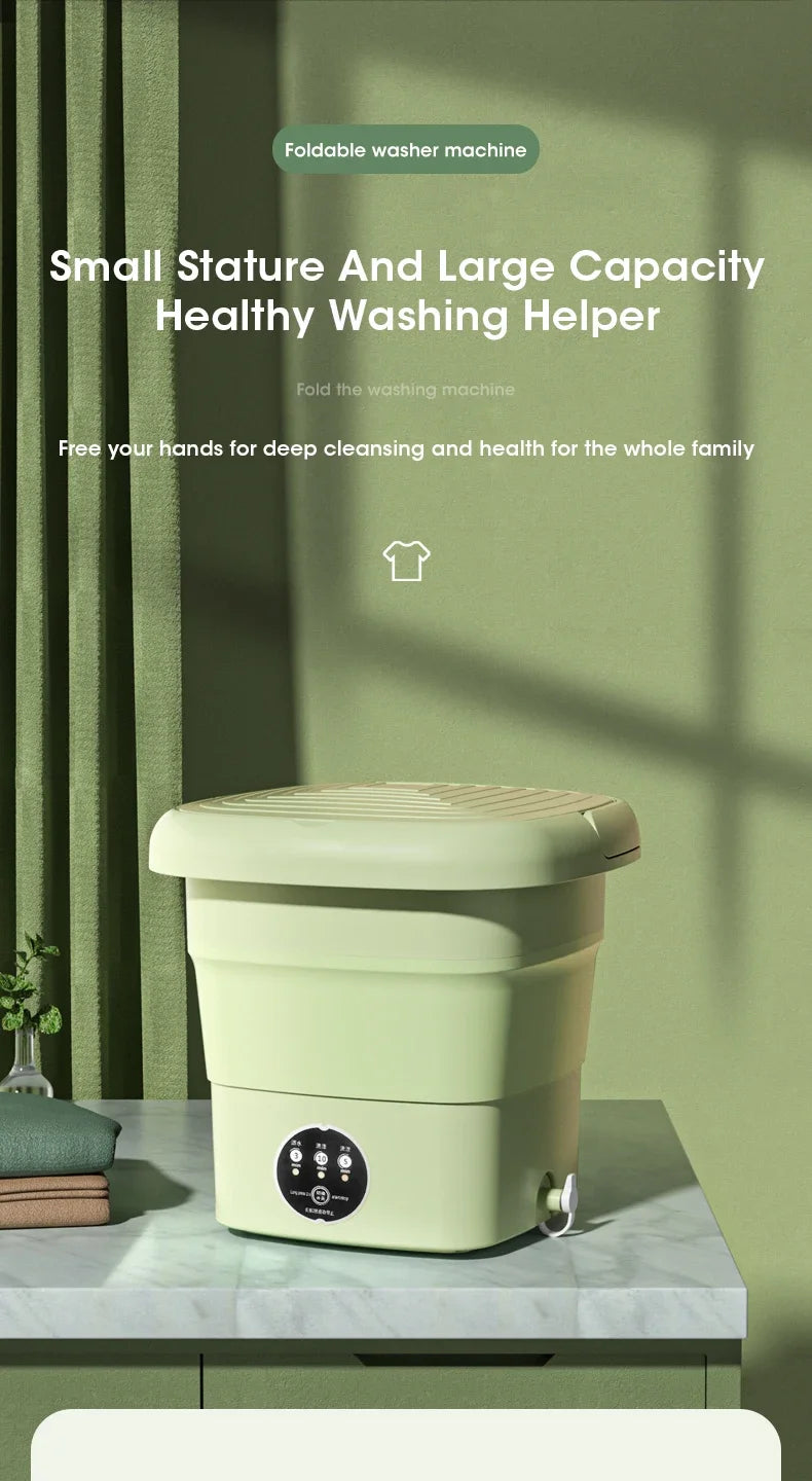 Mini Folding Washing Machine with Dryer Bucket