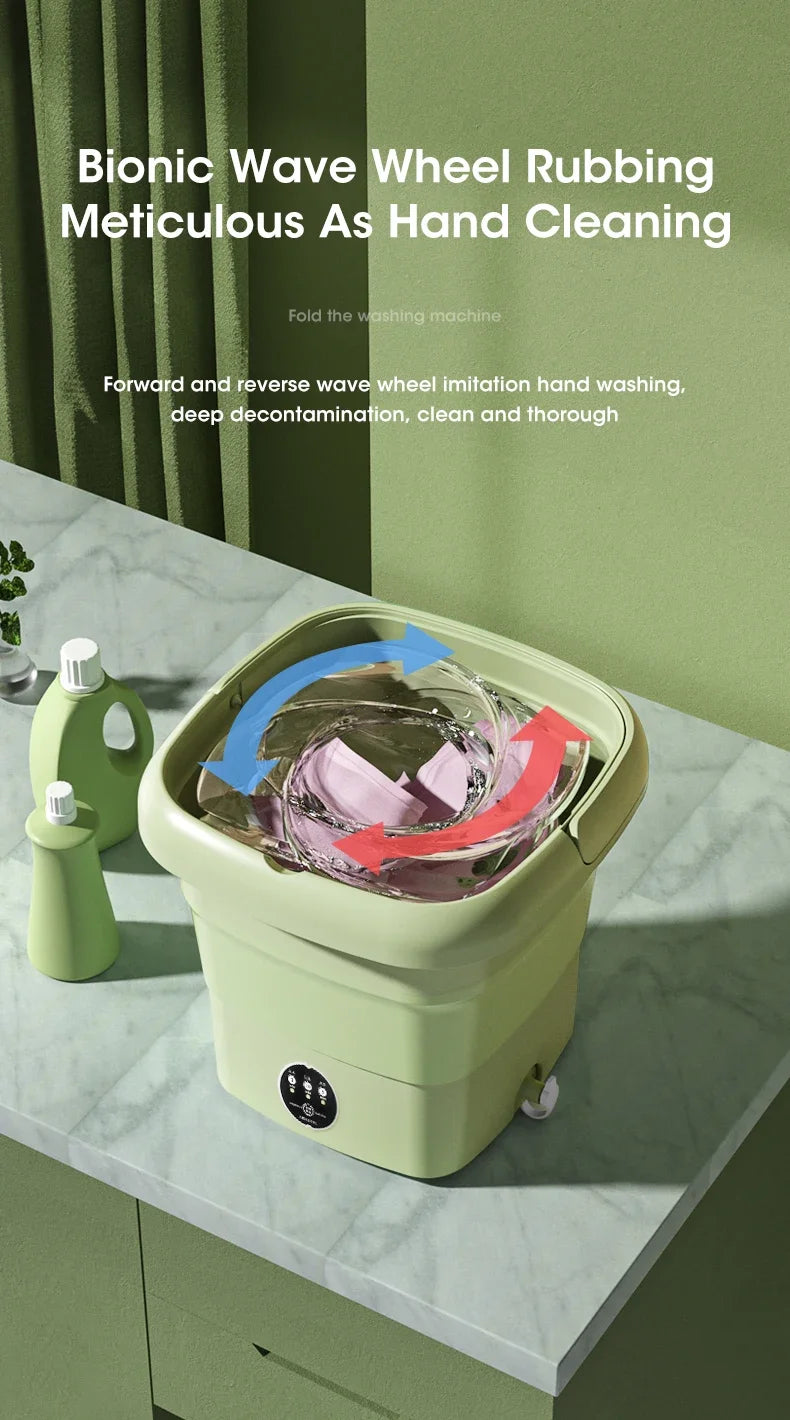 Mini Folding Washing Machine with Dryer Bucket