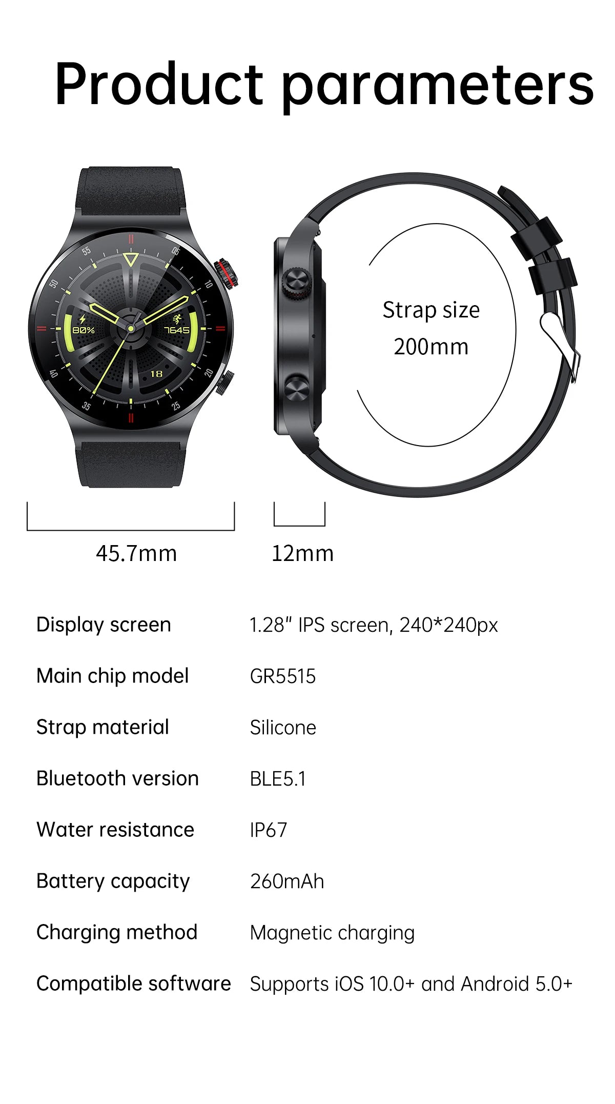 GT V30T Smart Watch